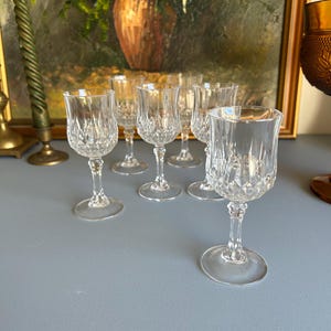 Cristal d&#39;Arques | Cordial Sherry Glasses | Set of 6 | Premium Lead Crystal | French Elegance | Longchamp | Made in France