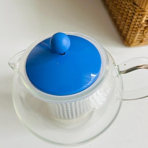 Vintage 1990s Bodum Assam Tea Press | Vibrant Blue Teapot | Danish Design | Heat-Resistant Glass | 1L Capacity | Scandinavian Kitchen Decor image 17
