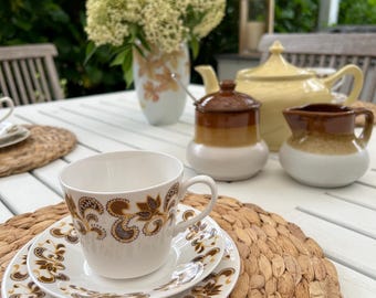 Hutschenreuther | ヴィンテージ花瓶 | 秋の葉模様 | ドイツ製磁器