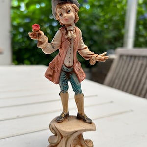 Depose Italy | Boy Figurine | Spider Mark | Fontanini Collectible |  Resin Figure | Vintage Italian | Nursery decor | #275