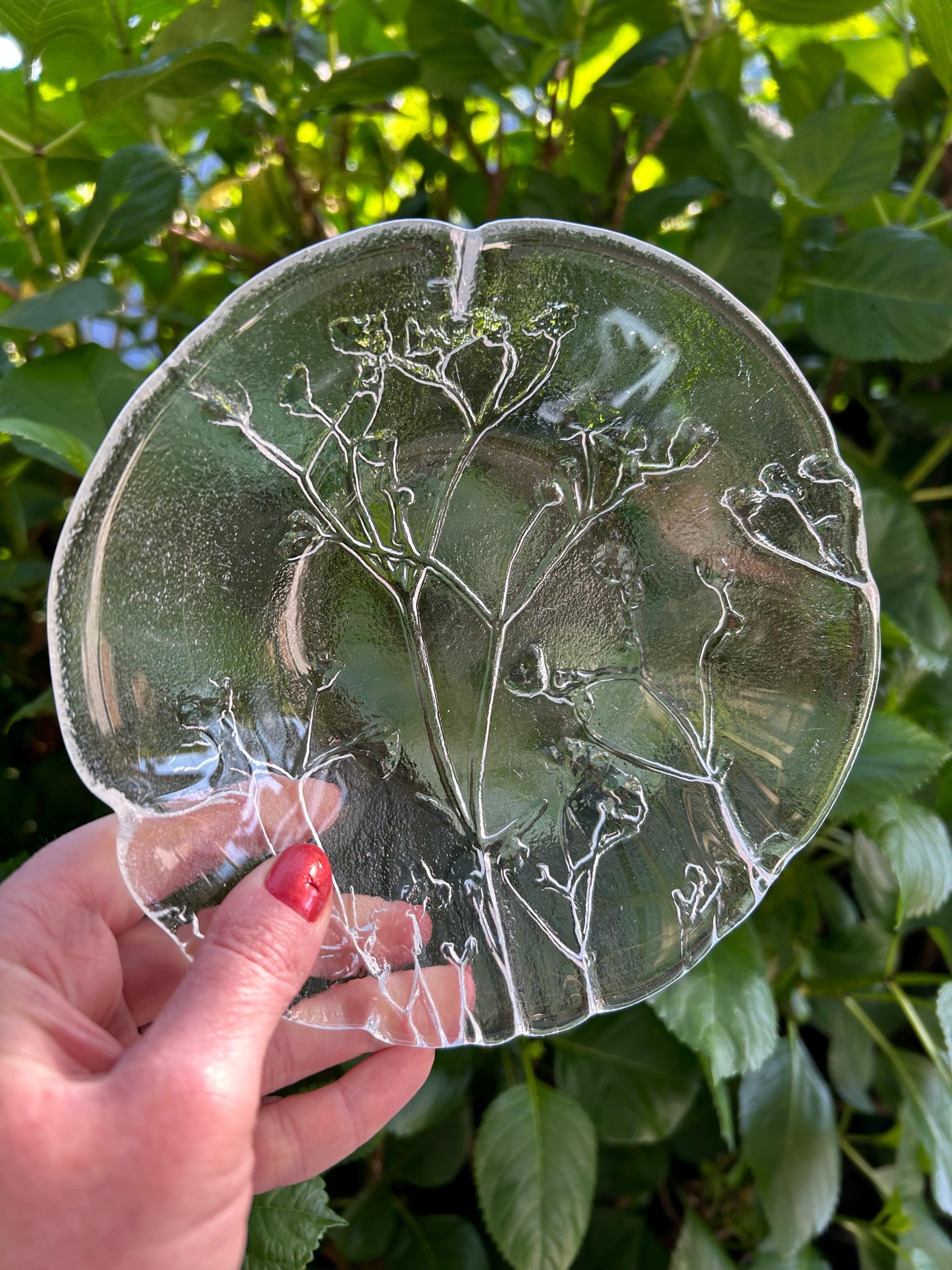 Sasaki Crystal Decorative Glass Bowl | Blossom Pattern | Vintage Japanese Art