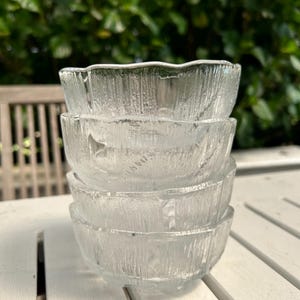 Mikasa | by Hoya | Crystal Ice Glass Bowls | Set of 4 | Dessert