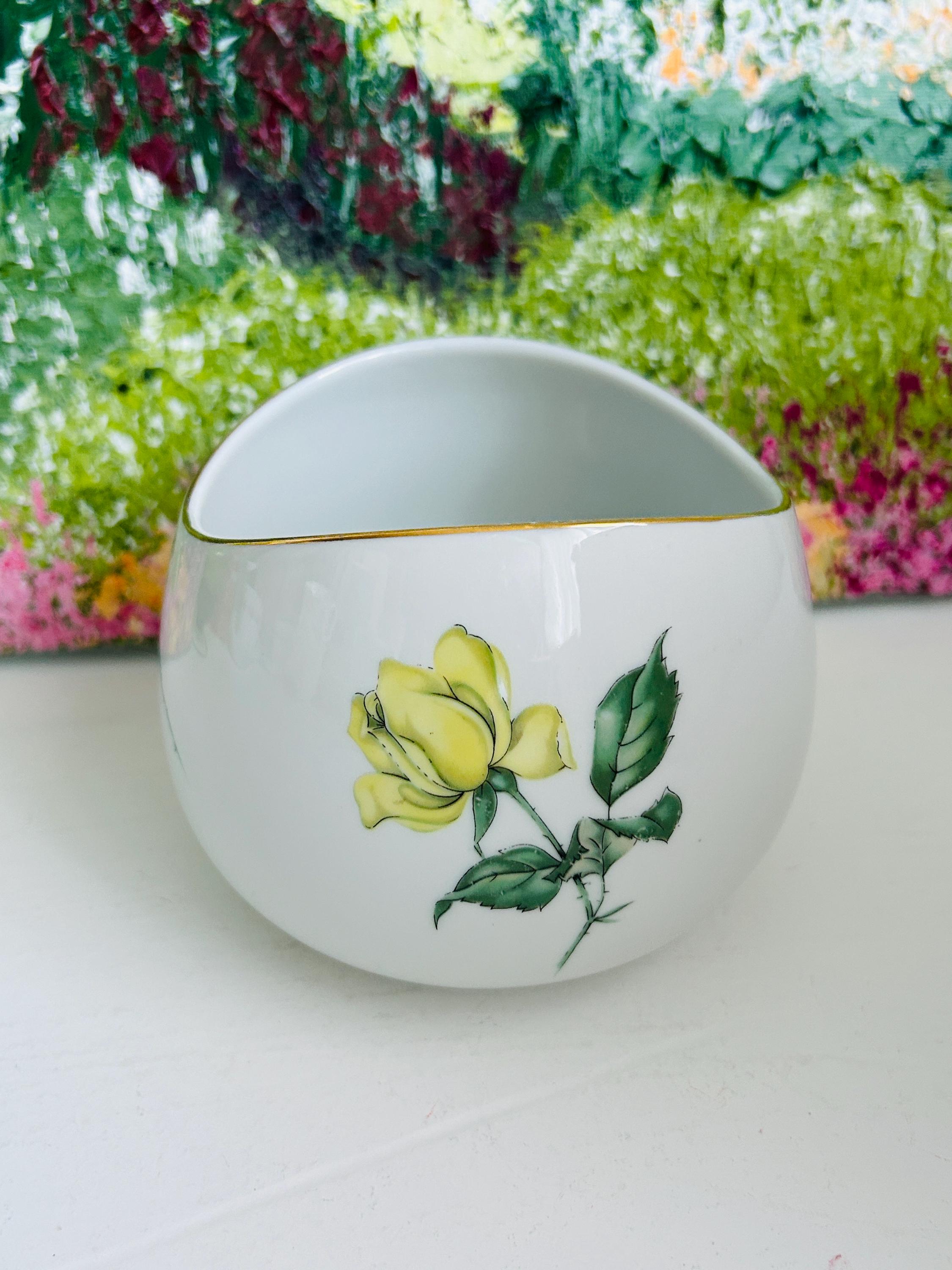 Yellow Rose KPM Vase