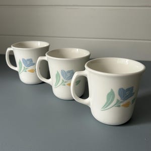 Kubki Corelle CorningWare | Zestaw 3 | Niebieski Tulipan Przyjaźni
