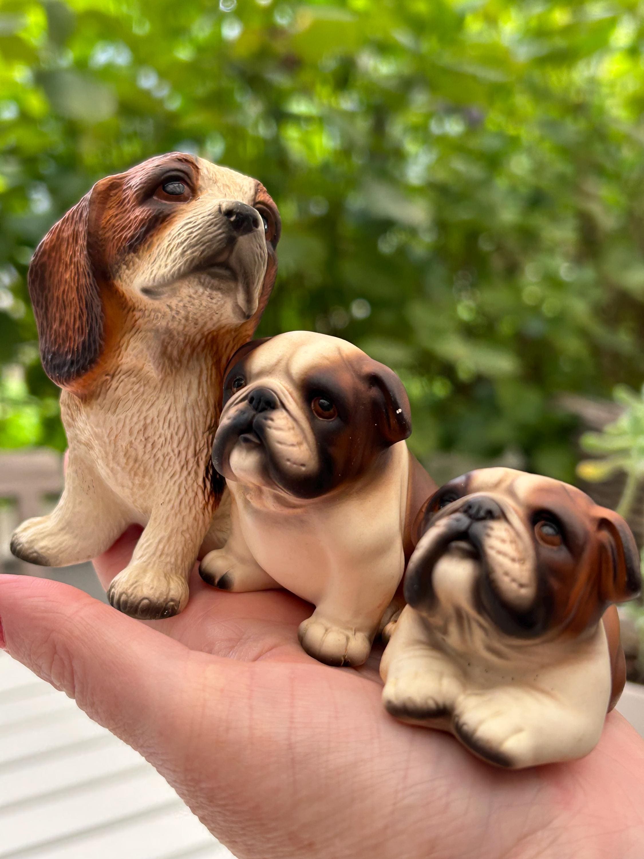 Harvey Knox Porcelain Dog Figurines | Set of 3 | 1980s Hand