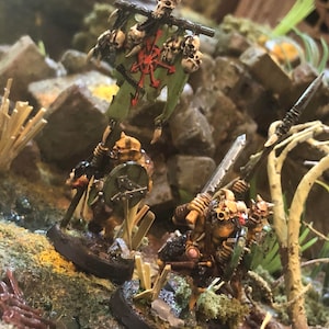 Beastmen Raiders , Beasts of Chaos , Ungor , Fantasy Goat Men, fully painted