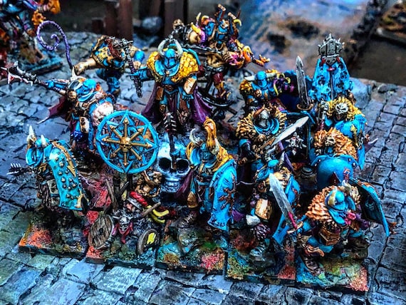 Painted Tzeentch Warriors of Chaos Army: Warhammer, Age of Sigmar