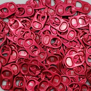100 abas de alumínio rosa e fúcsia para latas de refrigerante, abas pop, tampas pop, abas de puxar, abas