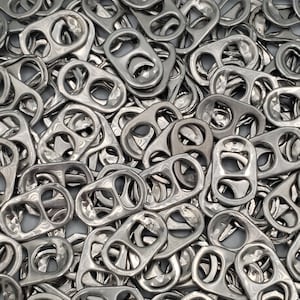 100 abas de alumínio para latas de refrigerante, abas pop, abas pop, abas de puxar, abas prateadas