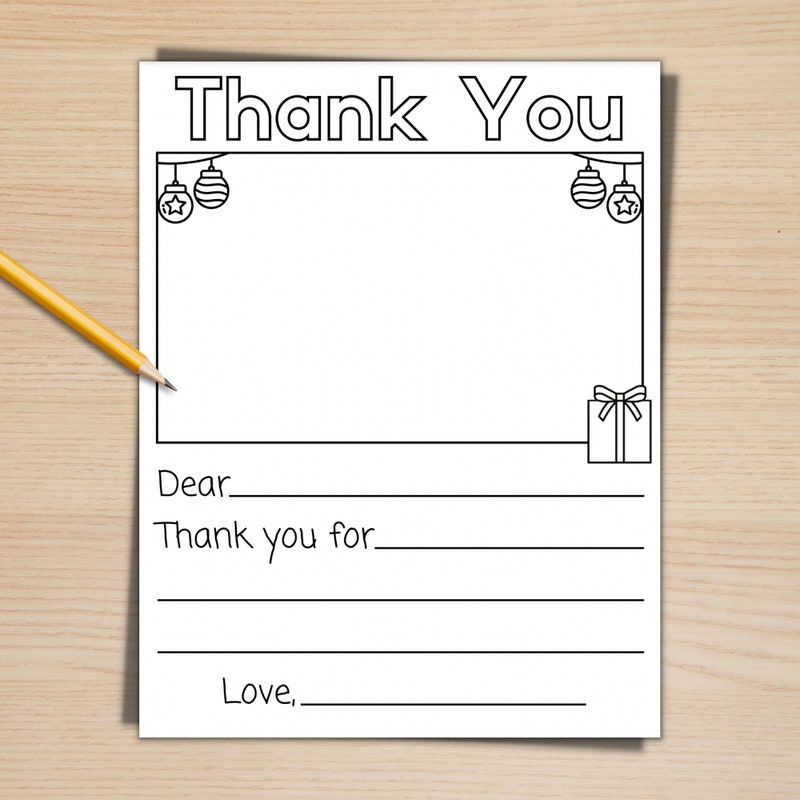 Christmas Fill in the Blank Thank You - Etsy