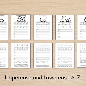 Cursive Alphabet Tracing Worksheets: A-Z Practice (PDF Printable ...