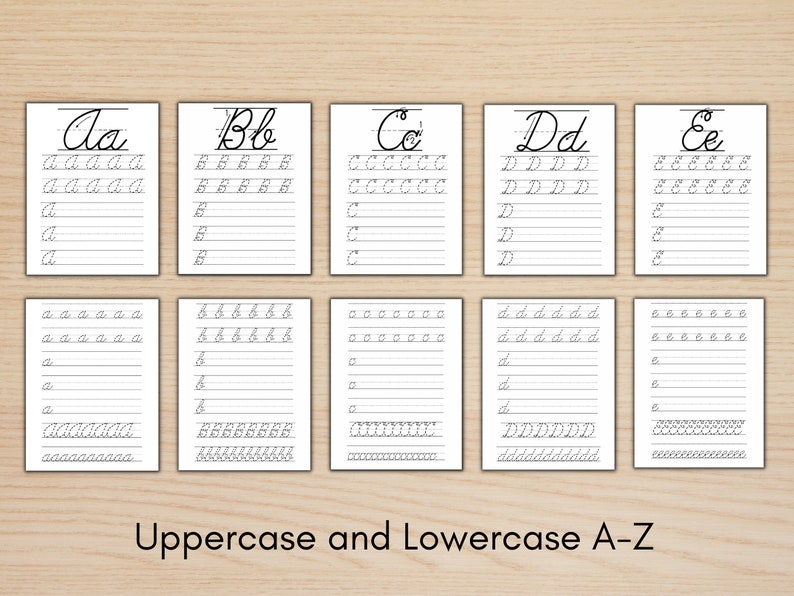 Cursive Alphabet Tracing Worksheets: A-Z Practice (PDF Printable ...
