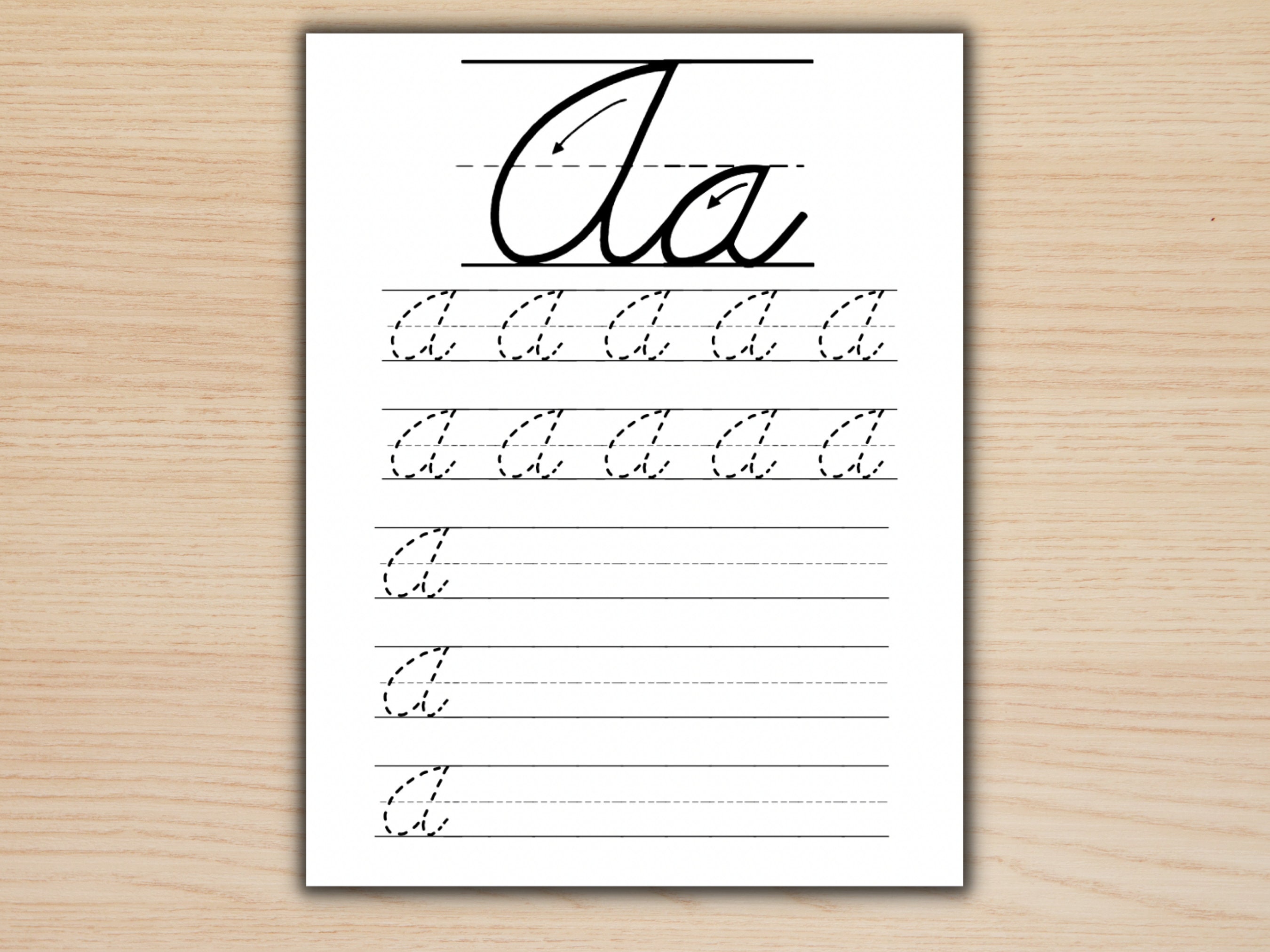 Cursive Alphabet Tracing Worksheets: A-Z Practice (PDF Printable ...