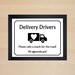 Printable Delivery Driver Snack Sign, Thank You Delivery Drivers ...