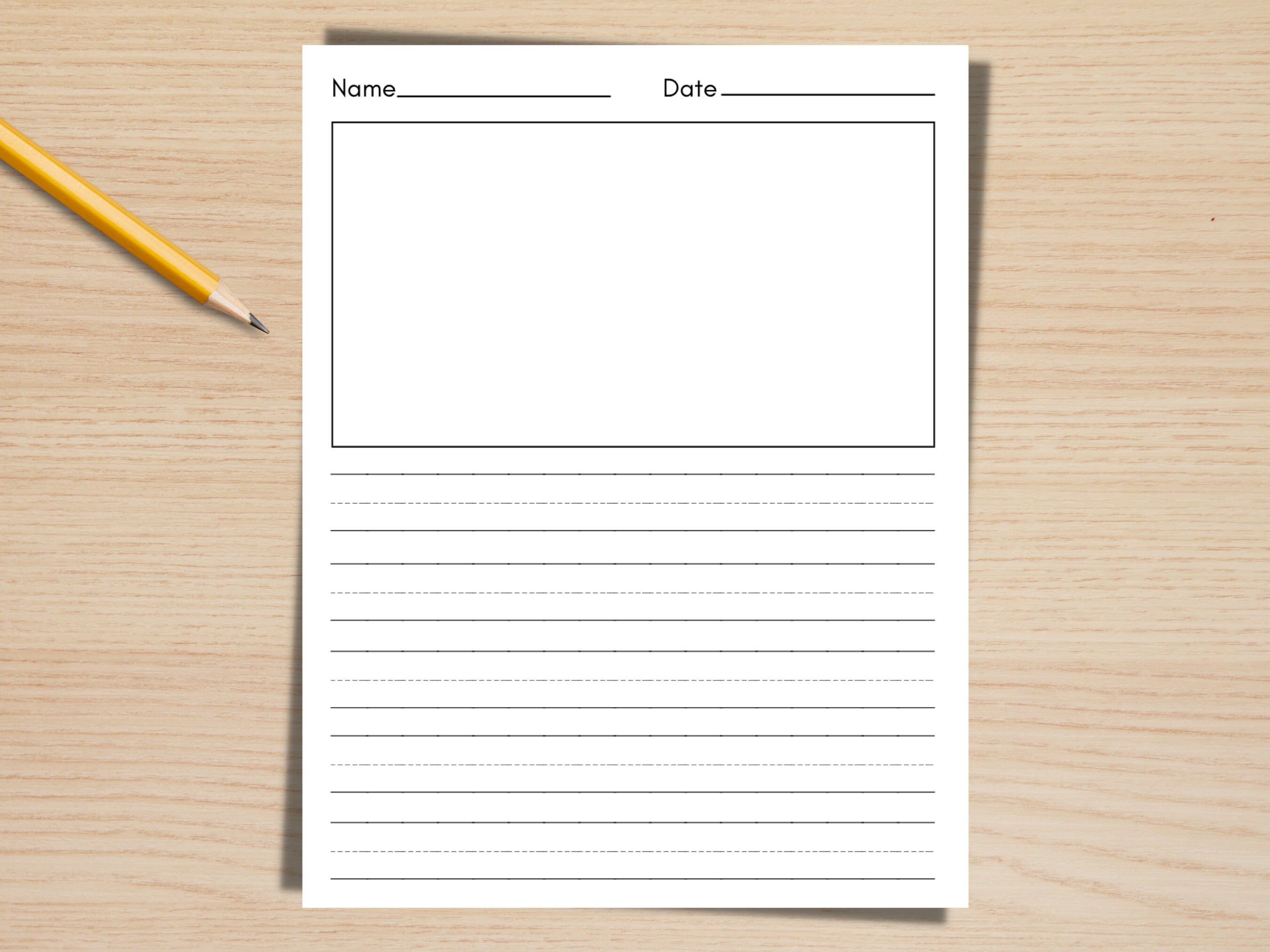 Printable draw and write paper printable journal paper handwriting