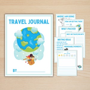 Travel Journal for Kids, Printable Vacation Journal, Daily Travel Journal, Travel Memories, All About My Trip Book