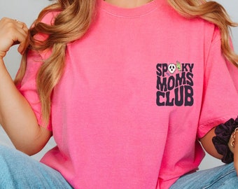 Camicia di Halloween per mamma, camicia del Club delle mamme spettrali, camicia per mamma spettrale Comfort Colors®, camicia per feste di Halloween per mamme, magliette di Halloween per la mamma, regalo per la mamma