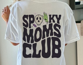 Spooky Moms Club shirt, Comfort Colors® Spooky Mom Shirt, Mom Halloween Shirt, Halloween Party Shirt for Moms, Mama Halloween Tees, Mom Gift