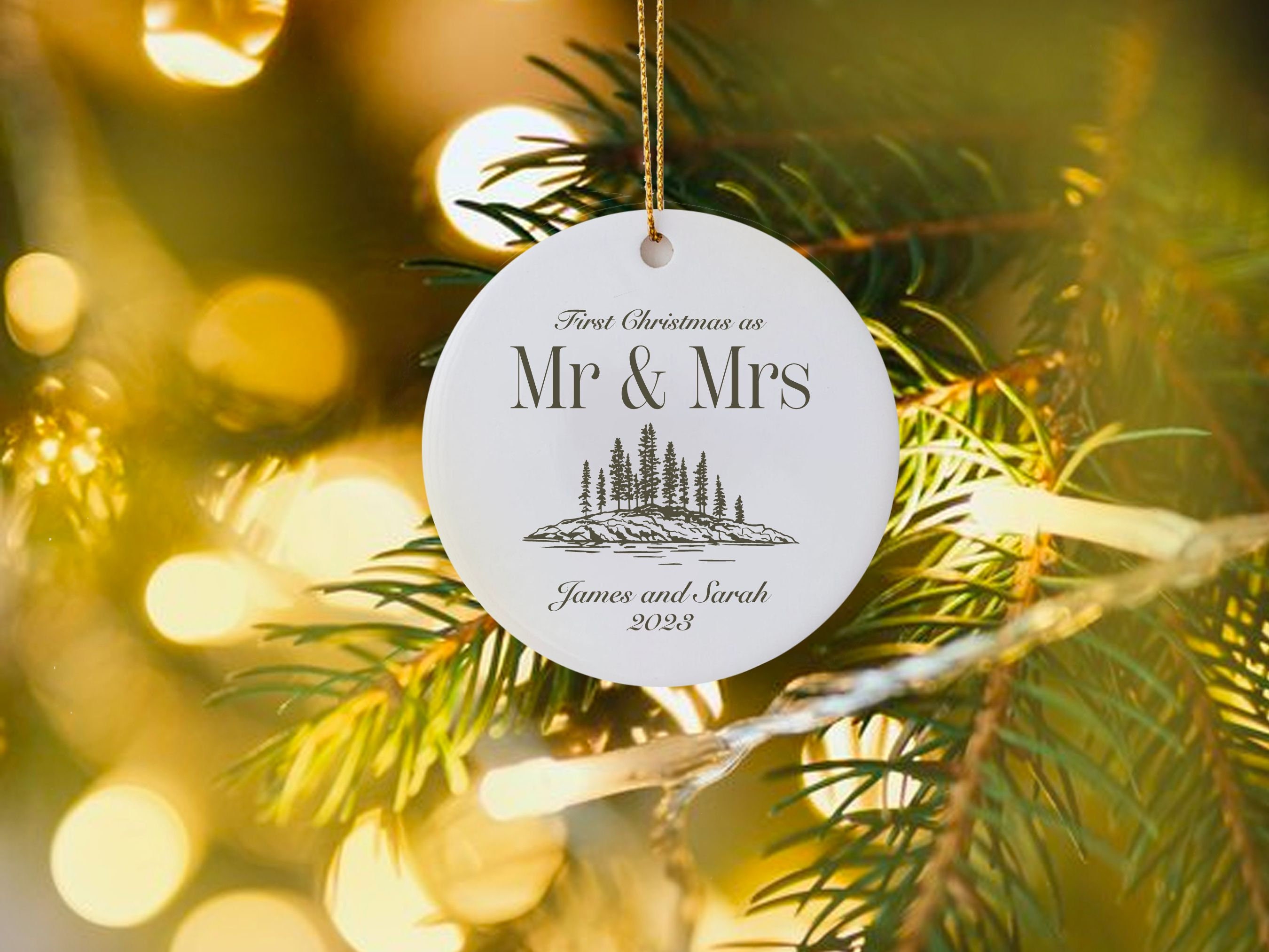 Il nostro primo Natale come Mr & Mrs Ornamento personalizzato