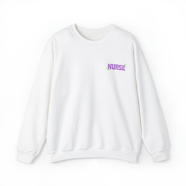 Nurse Sweatshirt, Halloween nurse sweatshirt, pick nurse, RN sweatshirt, spooky nurse shirt, fall nurse crewneck doctor halloween image 7