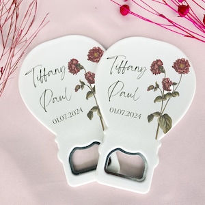 Personalized Bottle Opener Magnet Wedding Favors for Guests in Bulk - Bridal Shower Party Favors Custom Design Gifts