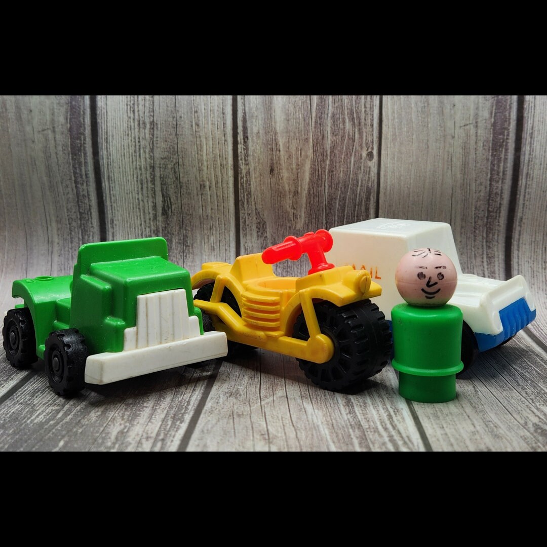 Voiture Jouet Fisher-Price Little Family Verte - Vintage, Très Bon état, Pour Collection Ou Enfant