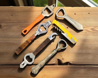 Vintage Bottle Openers – A1 to A6 – Canada, Germany, Italy, Taiwan – 1950s to 1980s – Retro Bar Tools – Choose Your Model