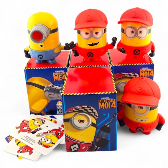 Minions Happy Meal Toy Bundle Set of 4 Mcdonalds Despicable Me 4
