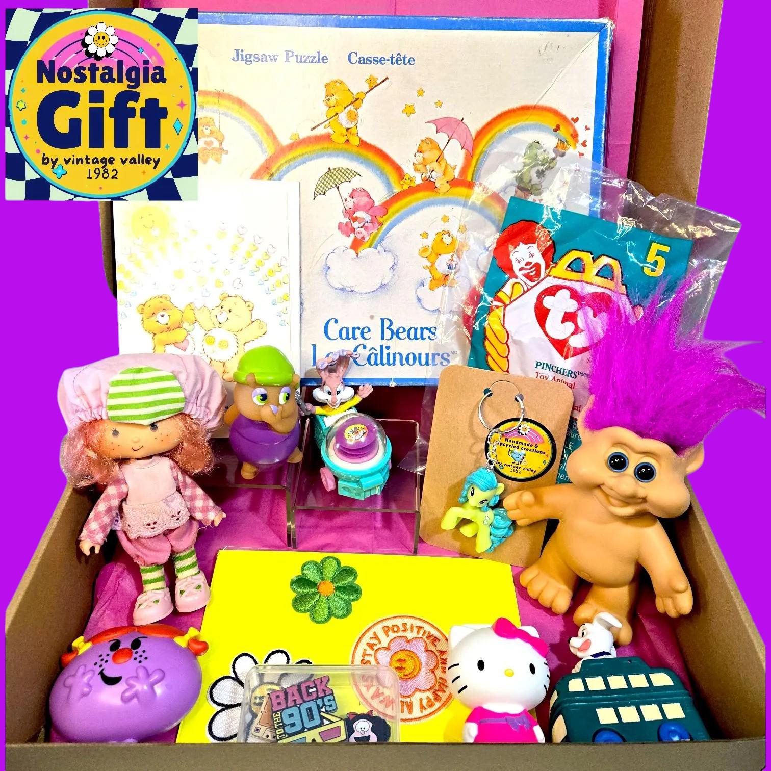 80s 90s Nostalgia Gift Box, Vintage Retro Toys & Collectibles