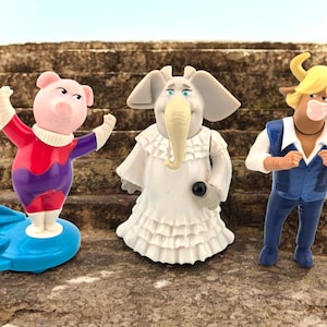 SING Movie Figurines – Rosita, Darius, Meena – McDonald’s Happy Meal Toy Set – 3-Piece Lot – Universal Studios Collectibles