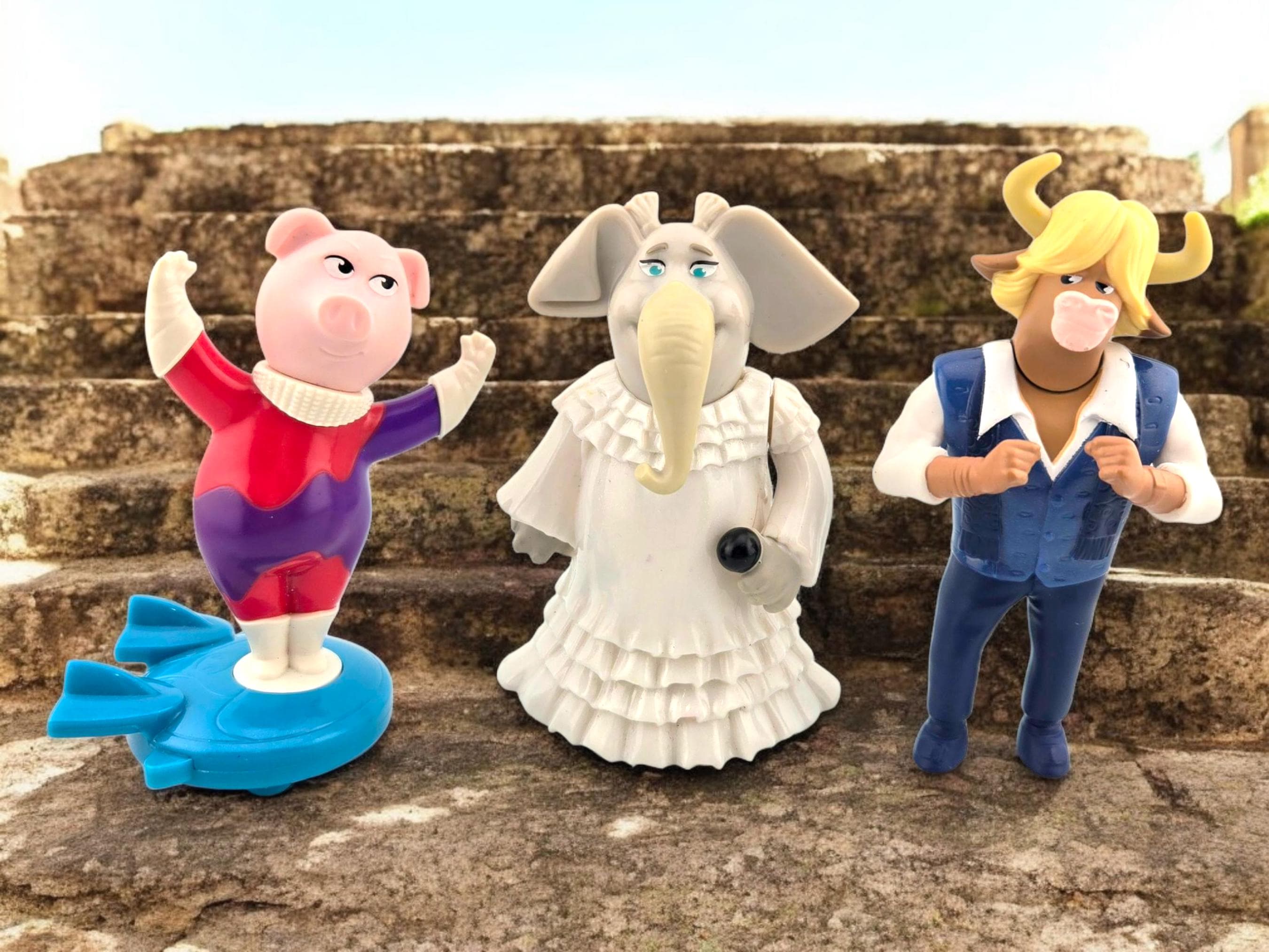 SING Movie Figurines – Rosita, Darius, Meena – Mcdonald's Happy