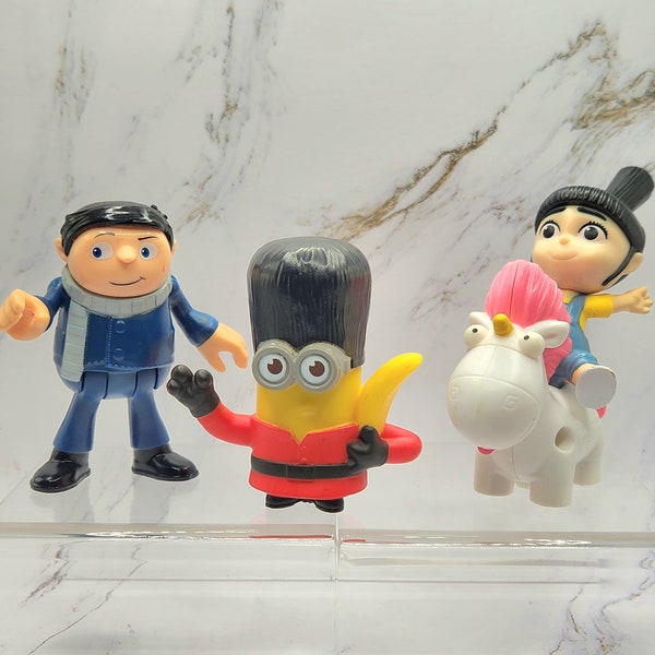 Despiclable Me, Les Minions, figurines années diverses AU CHOIX. Mattel, Universal Studio, Mcdonalds Happy Meal collectibles toys, y2k movie