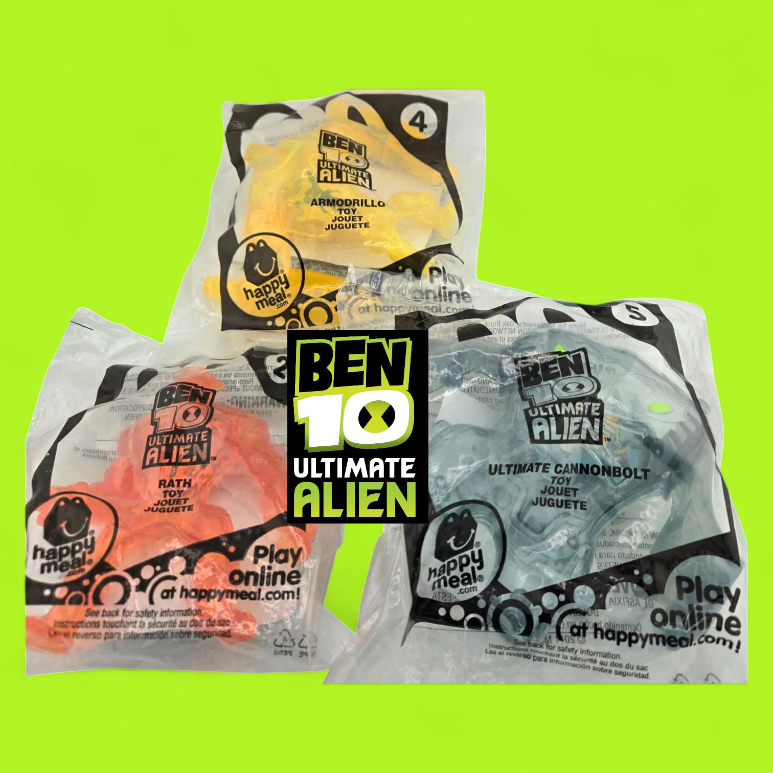 Ben 10 Ultimate Alien – Lot of 3 Happy Meal Toys Sealed