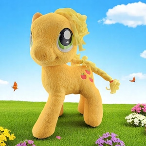 My Little Pony 11" Plush – Applejack - Collectible Plush Toy – Hasbro Soft Doll – MLP Kids Gift – Vintage Style Plush