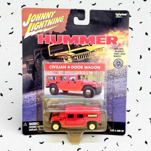 Vintage Johnny Lightning Hummer diecast SUV – civilian 4 door wagon