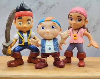 JAKE & The NERVERLAND PIRATES Disney Mattel collectible Figure Individually or lot price (3). Jake the Pirate, Izzy, Cubby, Skully Cake topper