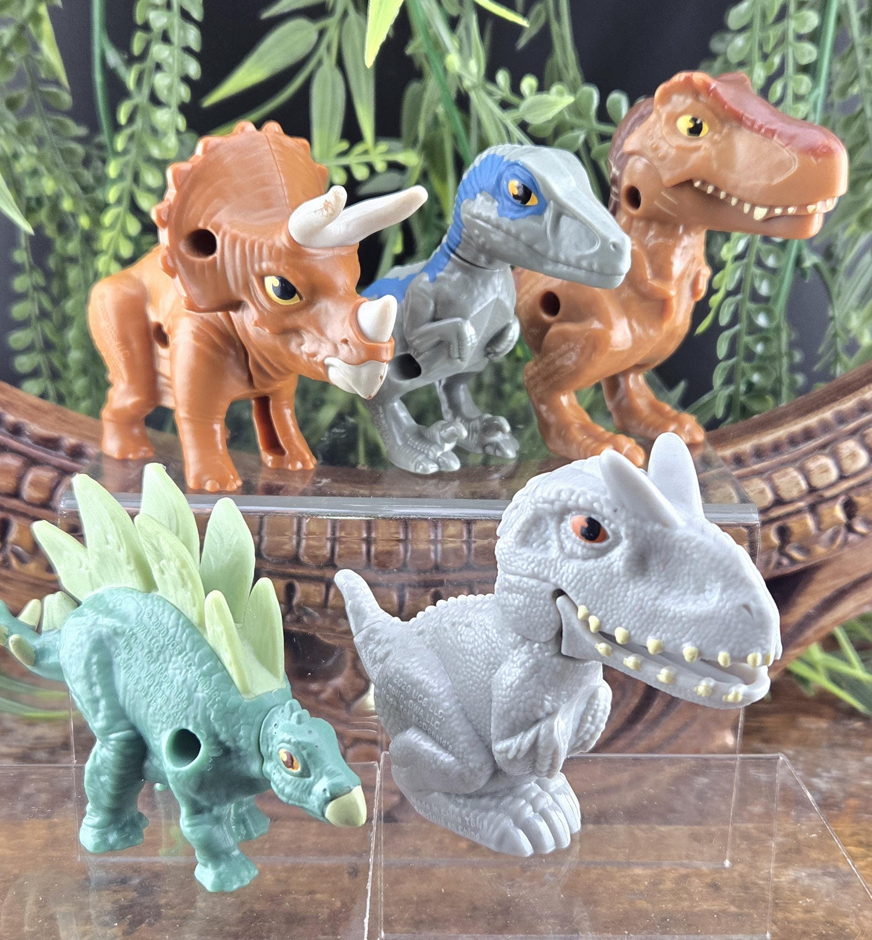 JURASSIC WORLD Camp Mcdonalds Happy Meal Dinosaurier Jurrasic Parc Triceratops Stegosaurus Veloceraptor T Rex Indominus Rex. Kuchendeckel. Etsy