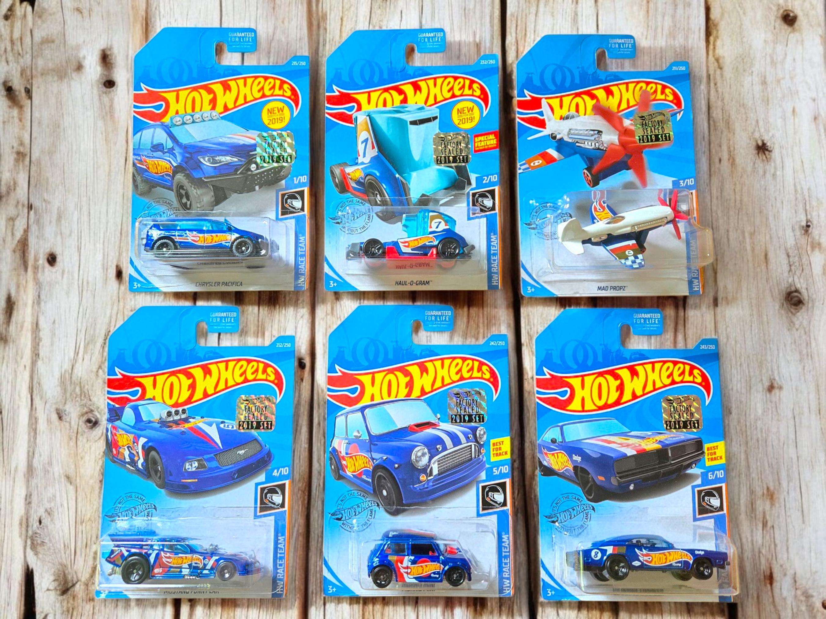Hot Wheels Race Team 2019 Complete 6 Car Set Factory Sealed