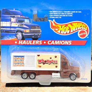 Hot Wheels Hauler – Whoppers Truck 1997 – Candy Series – Versiegeltes Hershey’s-Promo-Modell aus Druckguss – Vintage-Sammlerstück