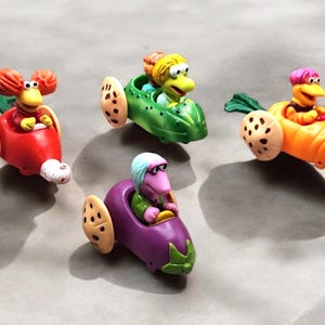 Fraggle Rock 1988 McDonald&#39;s Toy – Vintage Happy Meal Vegetable Car – You Choose Model – Jim Henson Muppets – 80s Collectible