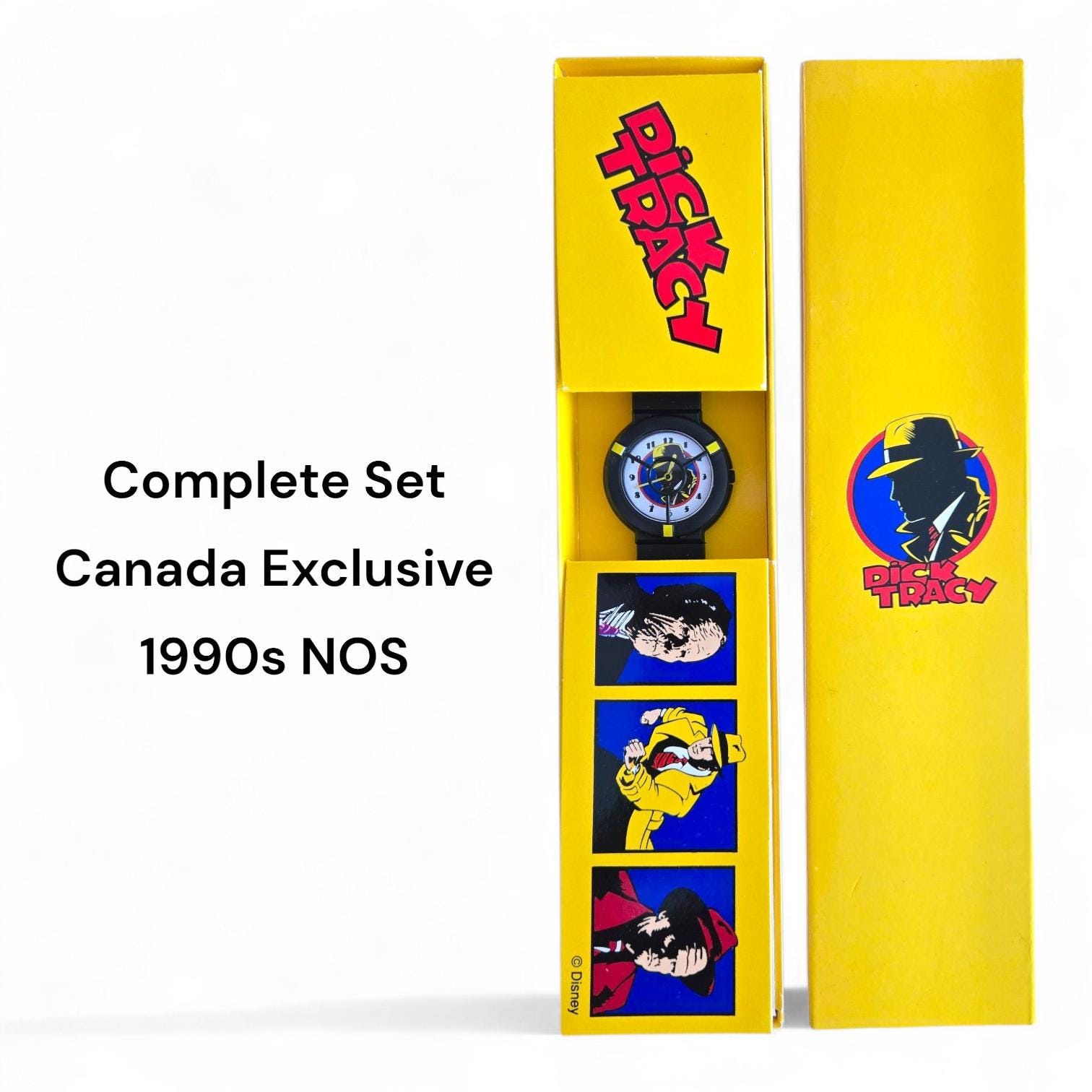 Vintage Dick Tracy Watch Set Canada Exclusive 1990s Disney NOS