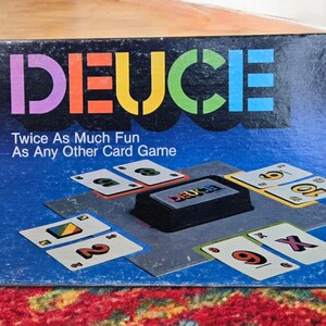 1985 Deuce Card Game van Milton Bradley – Vintage Strategiespel – 2 tot 6 Spelers – Compleet met Instructies – Retro 80s Familie Spel