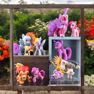 Kolekcjonerska figurka My Little Pony – Rainbow Dash, Pinkie Pie, Twilight Sparkle, Power Ponies i inne – Ty wybierasz – ozdoba na tort - Chiny