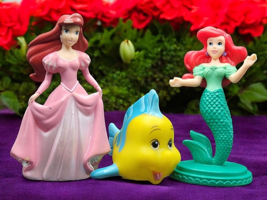 【メール便送料無料対応可】 (set MERMAID LITTLE the ARIEL of Flounder Figure. Disney 3) コミック・アニメ