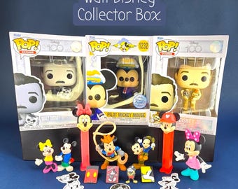 Ready to Gift Disney Mickey Mouse Funko Pop Set – Walt Disney 100 Collectible Bundle, Gift for Collector