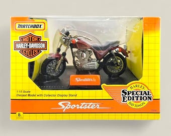 Harley-davidson Sportster Red 1993 – Matchbox Special Edition 1:15