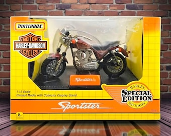 Harley-davidson Sportster Red 1993 – Matchbox Special Edition 1:15
