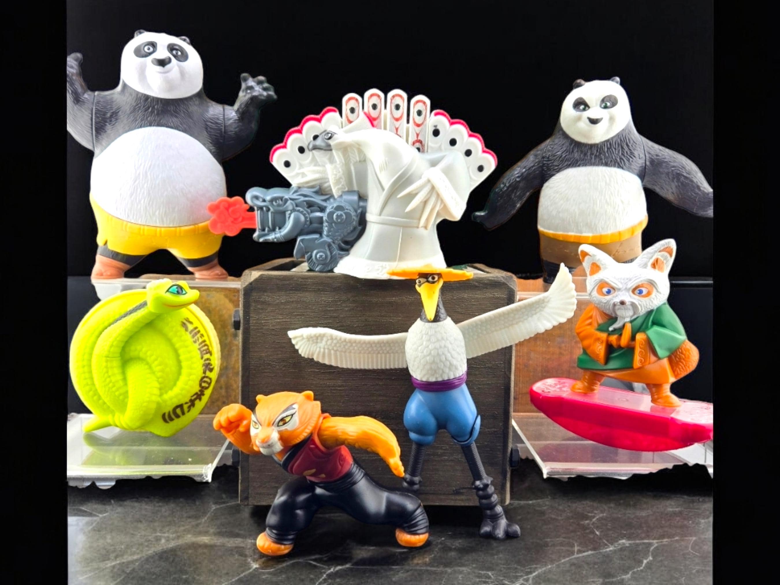 KUNG FU PANDA Collectible Figure. Po, Tigress, Lord Shen, Viper