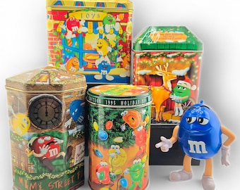 M&M's ライフセーバーズ クリスマス缶ボックス - 1995-2003 メタル製