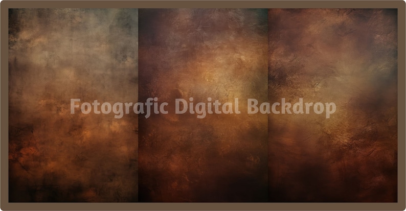 May include: Three digital backdrop images with a brown, textured, and slightly faded look. The images are seamless and can be used for photography or graphic design.